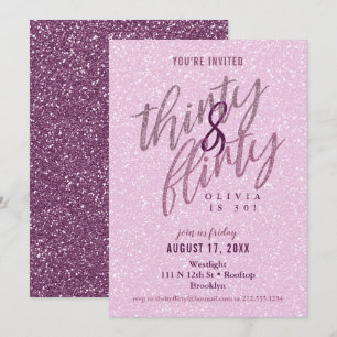 Convite 30 e aniversário Flirty