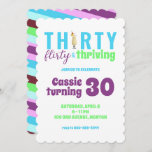 Convite 30 Flirty and Thriving aniversário de 30 anos Invi<br><div class="desc">13 indo em 30 inspirados!</div>