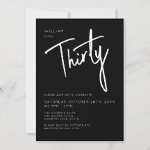 30 Moderna 330 - festa de aniversário Preta