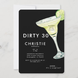 Convite 30 Surprise Black Festa de aniversário II