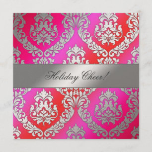 Convite 311 Alonnah Damask Cherry Cake Metálico Dourado