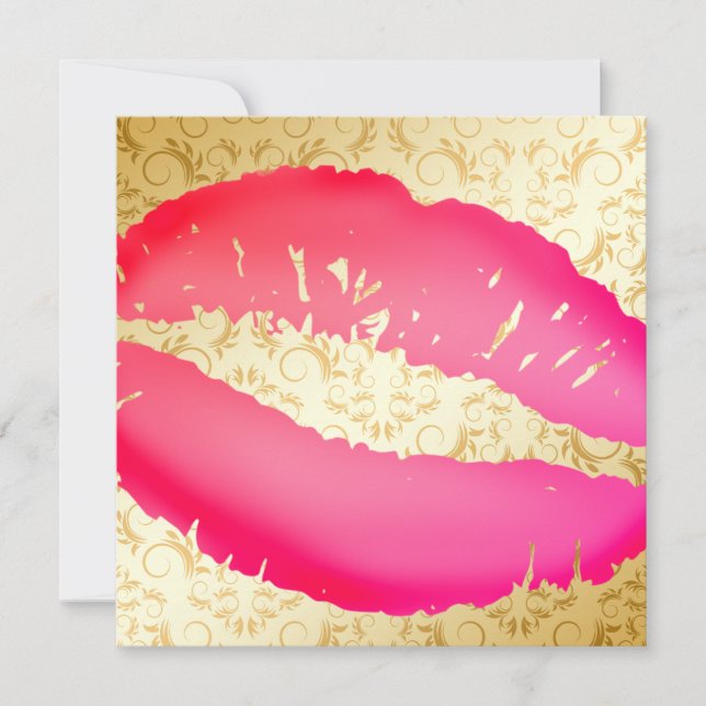 Convite 311-Beijos-Batom| Divino Ouro (Frente)