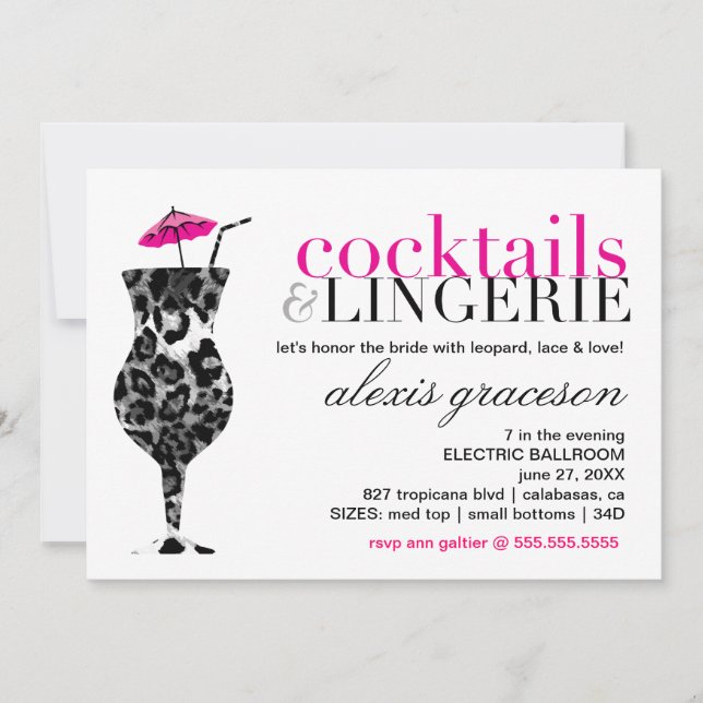 Convite 311 cocktail & lingerie (Frente)