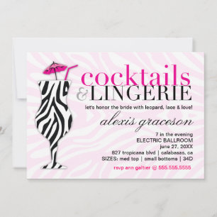 Convite 311 Cocktails e Lingerie Zebra