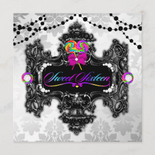 Convite 311 damasco do branco do doce 16 do país das