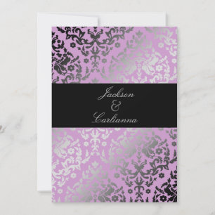 Convite 311 Damask Deslumbrante Selvagem Roxo