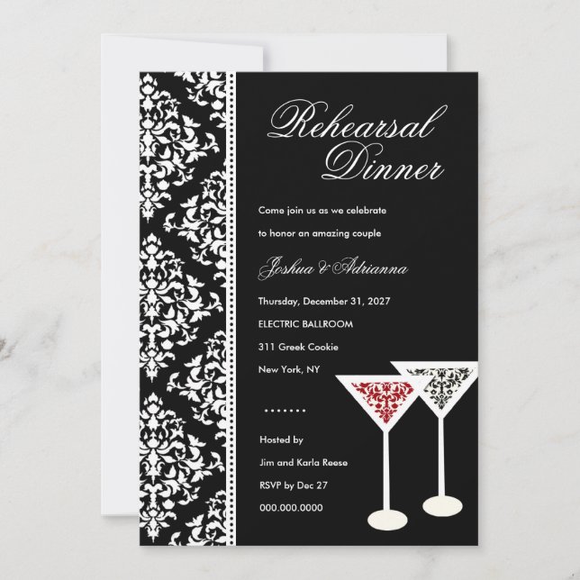 Convite 311-Damask Glass Invitation (Frente)