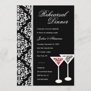 Convite 311-Damask Glass Invitation