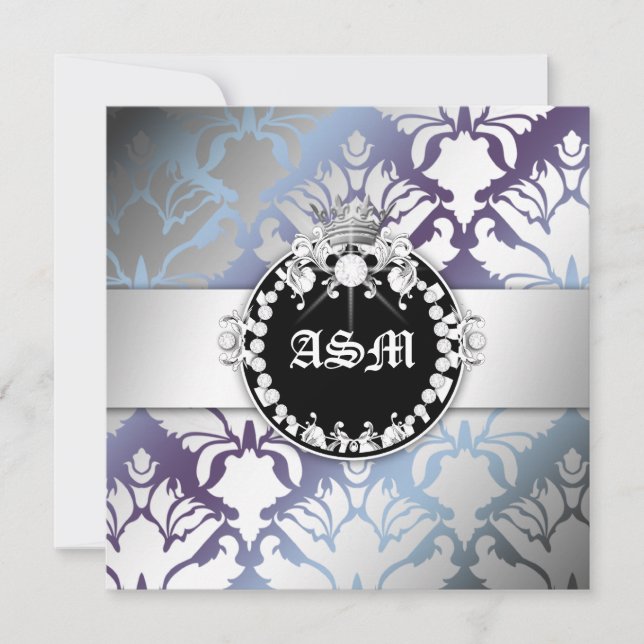 Convite 311-Damask Shimmer, Rainha Doce, 16-Hydrangea (Frente)