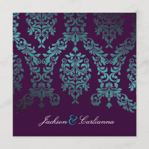 Convite 311-Dashing Damask  Jardim do Mar na Bacia Noturna