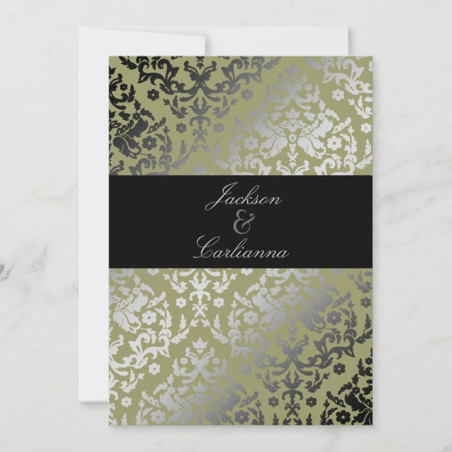 Convite 311-Dazzling Damask Alligator Conite (Frente)