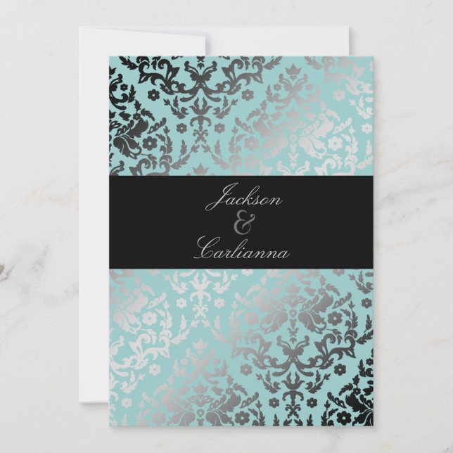 Convite 311-Dazzling Damask Artic (Frente)