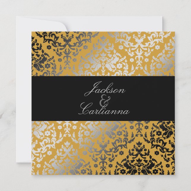 Convite 311-Dazzling Damask Lioness (Frente)