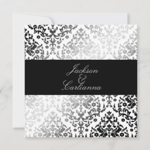 Convite 311-Dazzling Damask Polar Bear