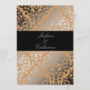 Convite 311-Dazzling Damask Wild Cougar Invite
