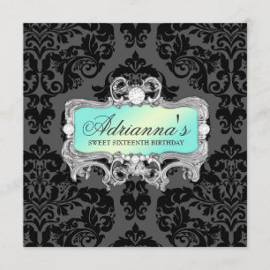 Convite 311 Diamantes do Limão Glam Aqua