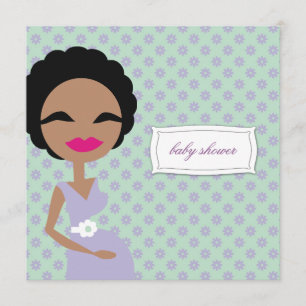 Convite 311-Doce Mamãe Grávida Zebra - Étnica