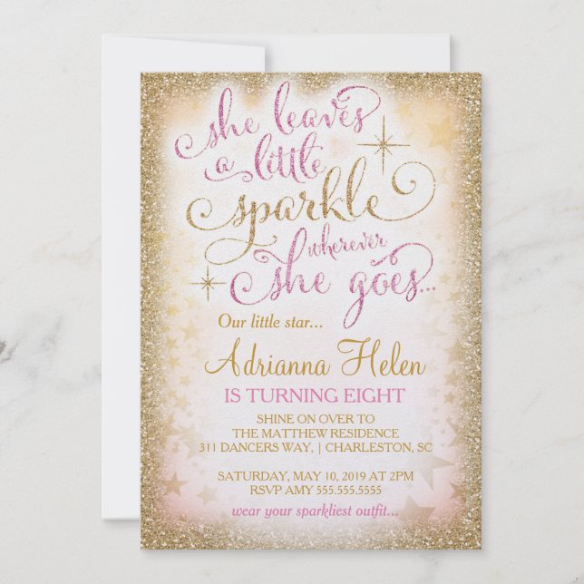 Convite 311 Ela deixa um pouco de brilho onde quer que vá (Frente)