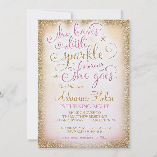 Convite 311 Ela deixa um pouco de brilho onde quer que vá (Frente)