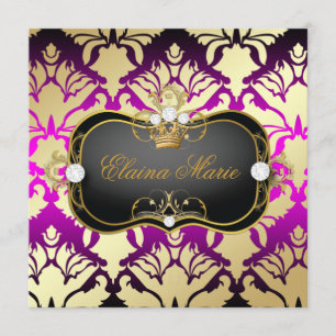 Convite 311 Jet Black Ciao Bella Pink Sass Doce Dezesseis