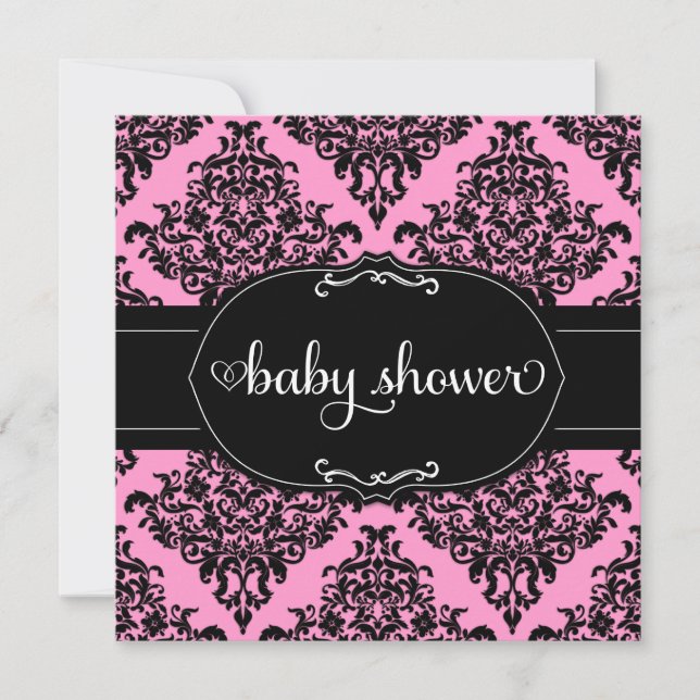 Convite 311 Lux Damask Rosa (Frente)