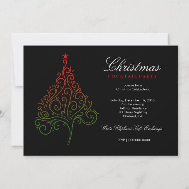 Convite 311-Magical Christmas Tree Invite (Frente)