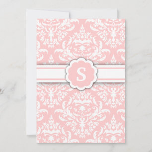 Convite 311-Marissa Monograma, Damask Pink
