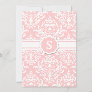 Convite 311-Marissa Monograma, Damask Pink