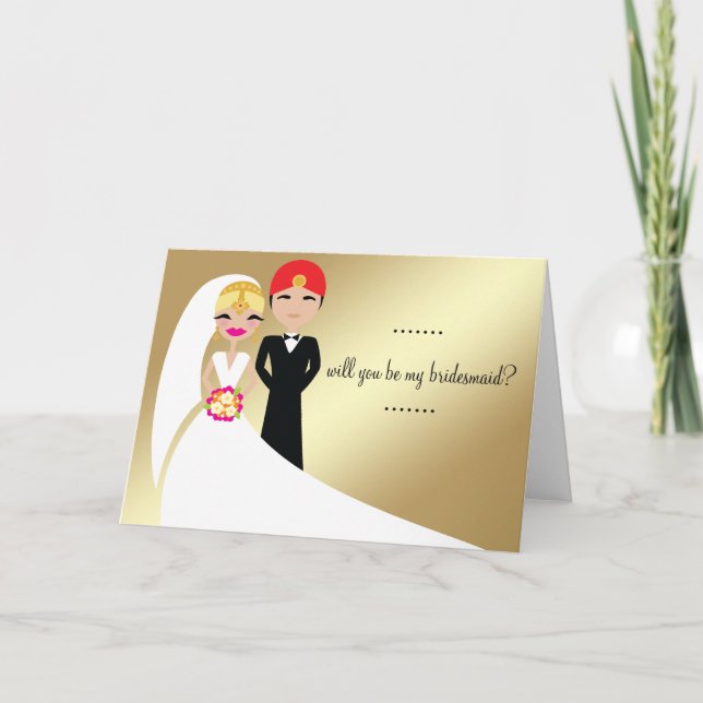 Convite 311 Noiva indiana na loira branca (Frente)