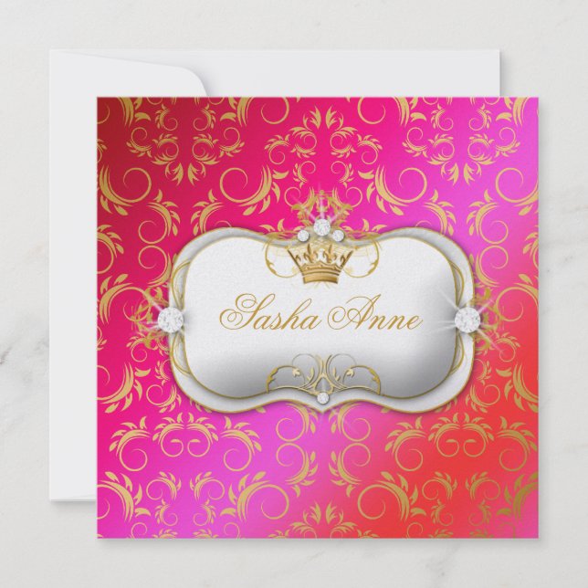 Convite 311 Ouro de Cherry Cake Beijo (Frente)