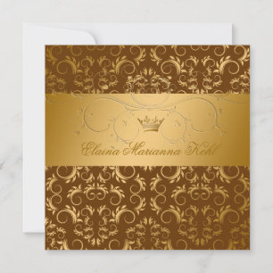 Convite 311-Ouro diVine Chocolate Sweet 16