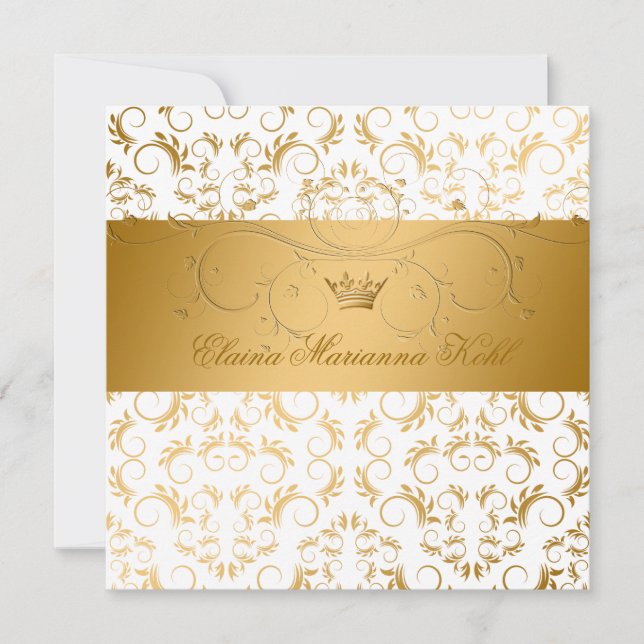 Convite 311-Ouro diVine White Delight Sweet 16 (Frente)