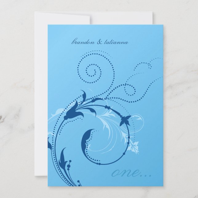 Convite 311 pontos| Azul Cornflower (Frente)