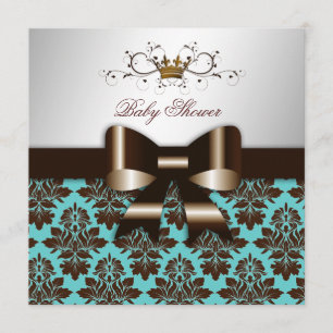 Convite 311 Rosa Turquesa Blackberry Brown Damask