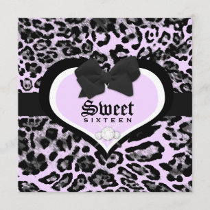 Convite 311 Selvagem no Heart Sweet Sixten Quinceanera