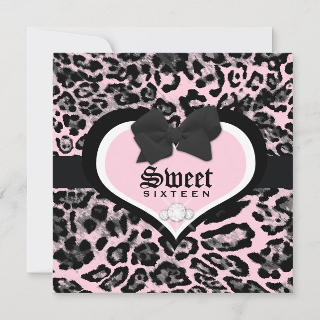 Convite 311 Selvagem no Heart Sweet Sixten| Quinceanera (Frente)