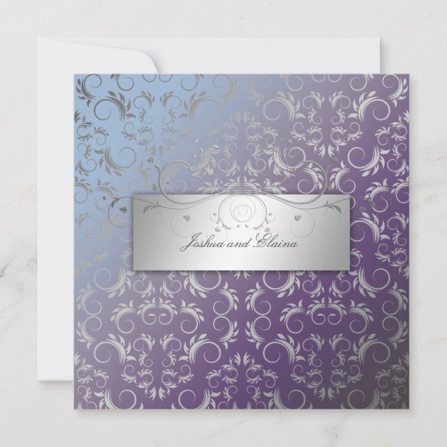 Convite 311-Silver Divine o Hydrangea de | (Frente)