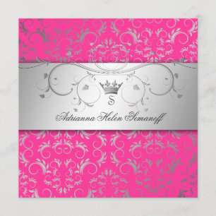 Convite 311-Silver Divine o rosa de Hott