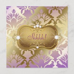 Convite 311 Surpresa Lilac Damask Glamorous