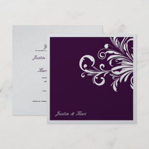 Convite 311-Swirls Swanky Trim_EggPlant Metálico