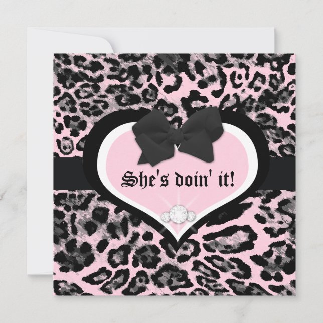 Convite 311 Wild at Heart Berry Flirt (Frente)