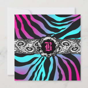 Convite 311 Zees Safari Blue Stripes