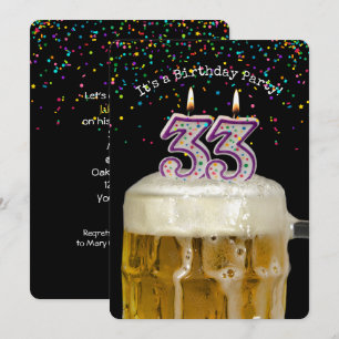 Convite 33ª Festa de Aniversário da Cerveja