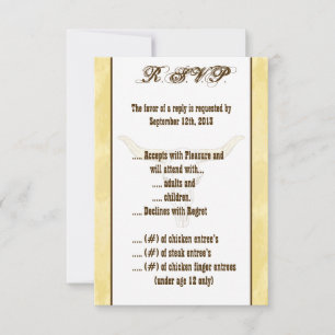 Convite 3,5 x 5 R.S.V.P Cowboy Rodeo Steer Sku