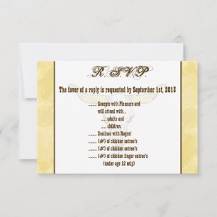 Convite 3,5 x 5 R.S.V.P. Placa de Resposta Cowboy Rodeo St