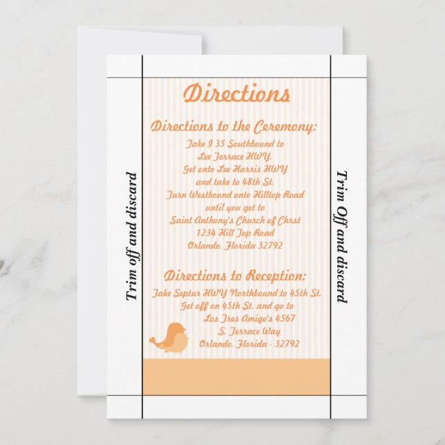 Convite 3.5 x 7 Direções Love Birds Pink Str (Frente)