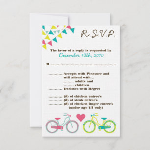 Convite 3,5x5 R.S.V.P. Bicicleta de Bicicleta com Moviment