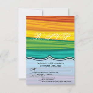 Convite 3.5x5 R.S.V.P. Placa lgbtq pavilhão arco-íris gay 