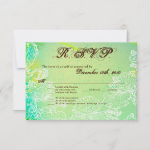 Convite 3,5x5 R.S.V.P. Placa Primavera Hibiscus Flor Havai