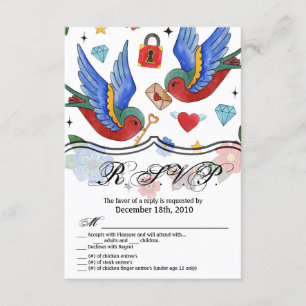 Convite 3,5x5 R.S.V.P. Saprro Tradicional De Tatuagem De P